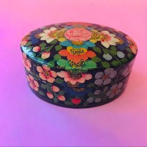 Vintage multicolored hand made and painted box